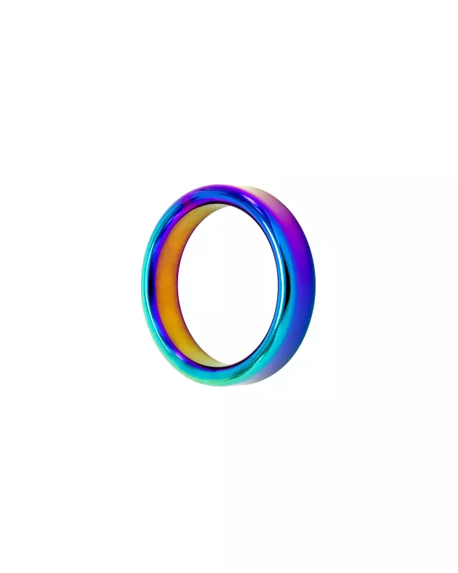 Cockring coloré LOCKED RAINBOW RING 38 MM en acier-1