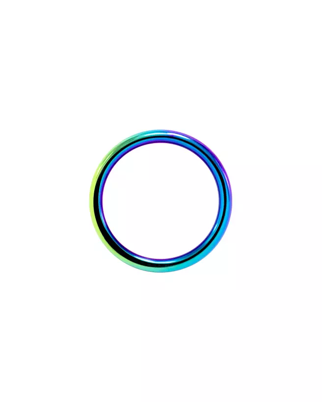 Cockring coloré LOCKED RAINBOW RING 38 MM en acier-3