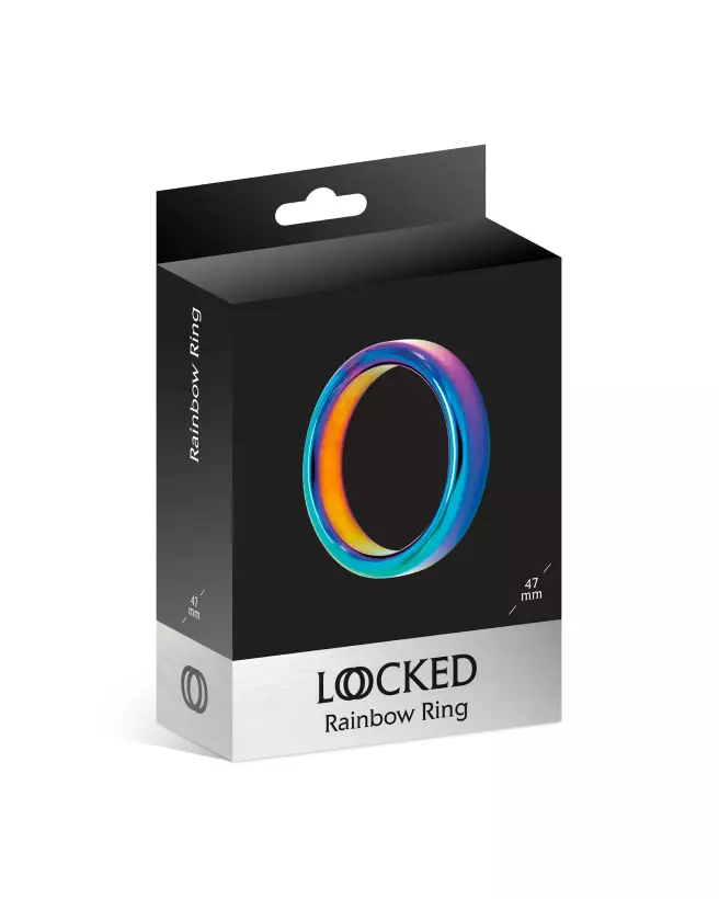 Image du LOCKED RAINBOW RING 47 MM, cockring coloré haute performance-2