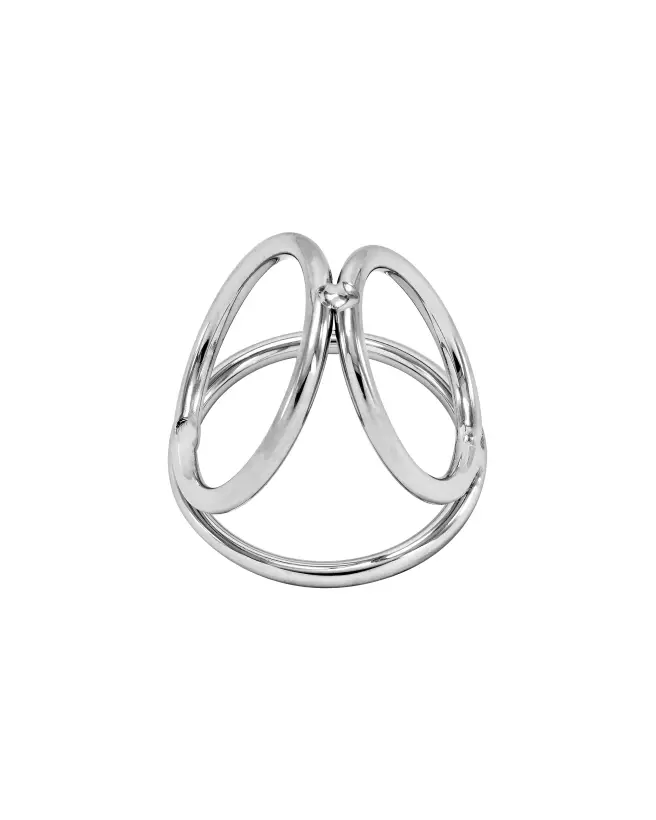 Image du LOCKED TRIPLE RING 45/32/37 MM, cockring triple anneau en silicone pour performance et confort-3