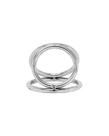 Image du LOCKED TRIPLE RING 45/32/37 MM, cockring triple anneau en silicone pour performance et confort-4