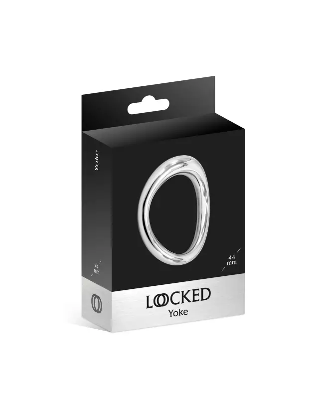 Image du LOCKED YOKE 44 MM, cockring en acier sécurisé et confortable-2