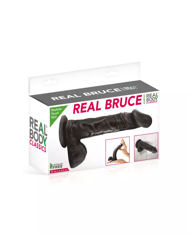 Gode réaliste Real B. Bruce BLK de REAL BODY en action-2