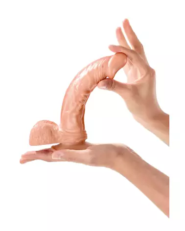 Gode réaliste Real Body Bruce 8 pouces avec texture détaillée et base ventousée-3