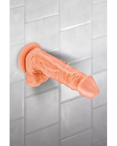 Gode réaliste Real Body Bruce 8 pouces avec texture détaillée et base ventousée-4