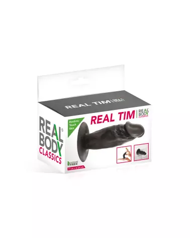 Plug anal réaliste REAL B. TIM BLK de REAL BODY, design confortable et sécurisé-2