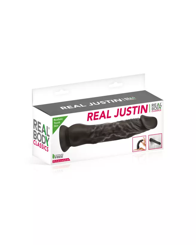 Gode réaliste Real B. Justin BLK de REAL BODY en action-2