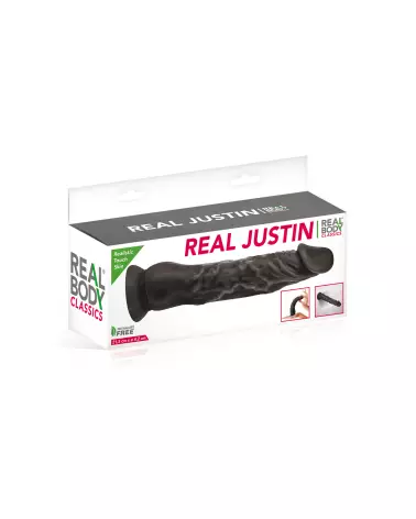 Gode réaliste Real B. Justin BLK de REAL BODY en action-2
