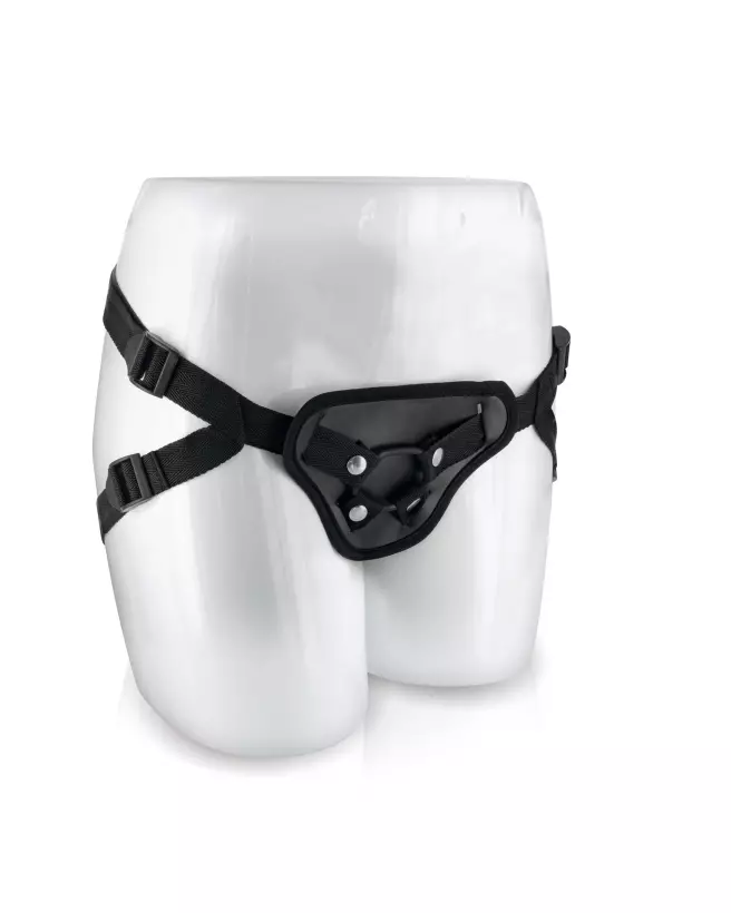 Harnais pour gode noir Real Body ajustable et confortable-1