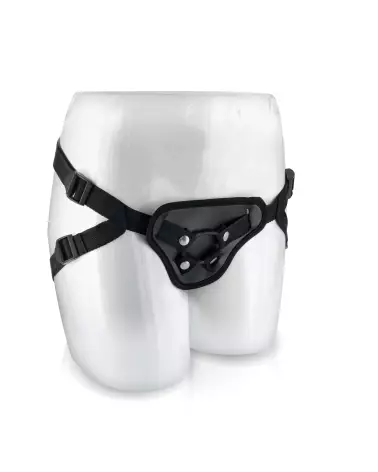 Harnais pour gode noir Real Body ajustable et confortable-1