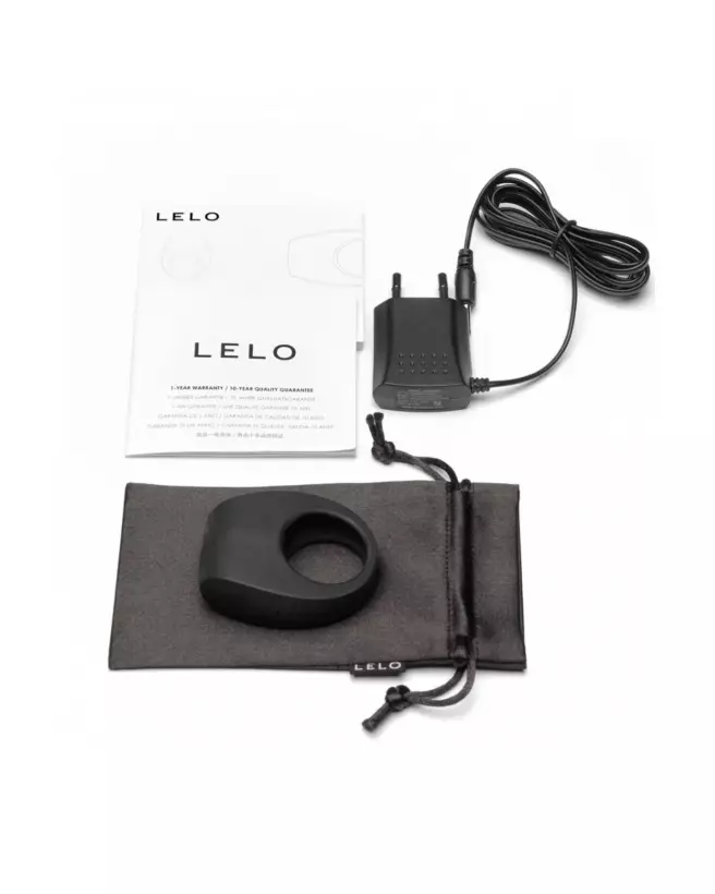 LELO TOR 2 Black anneau vibrant de luxe pour couples-3