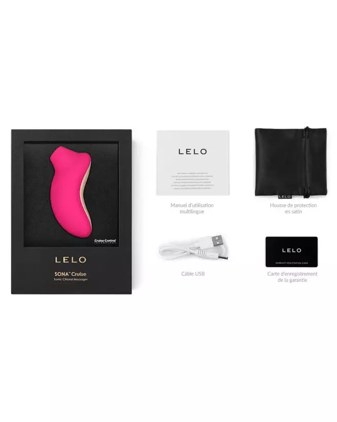 Photo de LELO SONA Cruise Cerise, stimulateur clitoridien haut de gamme-6