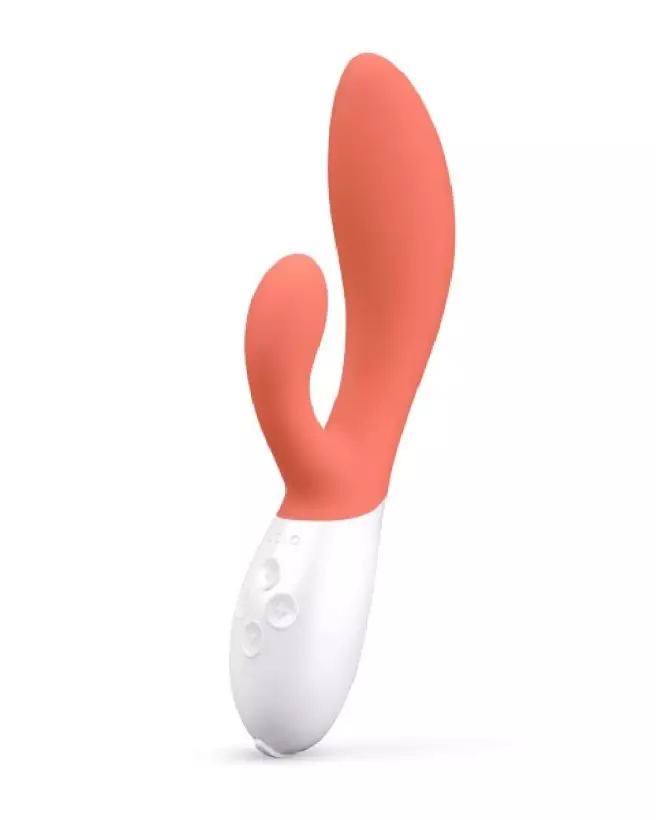 Image du LELO INA 3 Corail Red, rabbit vibrant de luxe pour plaisir intensifié-1