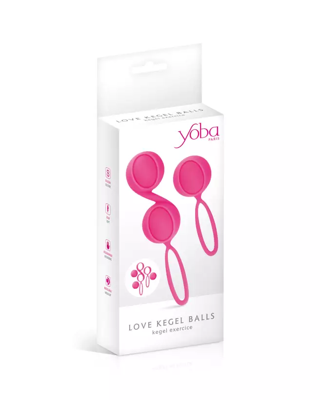 Set 2 Kegel Ball Pink YOBA Boules de Geisha pour renforcement pelvien-2