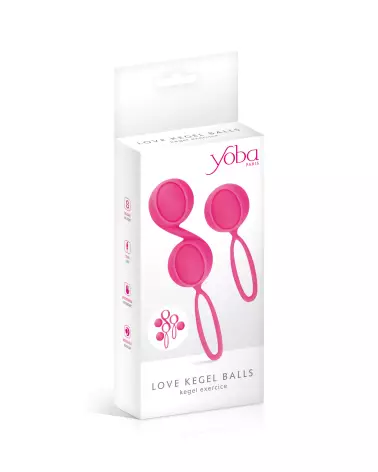 Set 2 Kegel Ball Pink YOBA Boules de Geisha pour renforcement pelvien-2