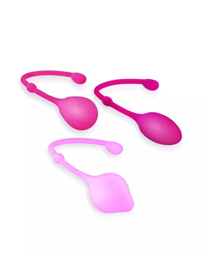 Set 3 Stage Kegel Ball Pink YOBA Boules de Geisha pour renforcement pelvien-1