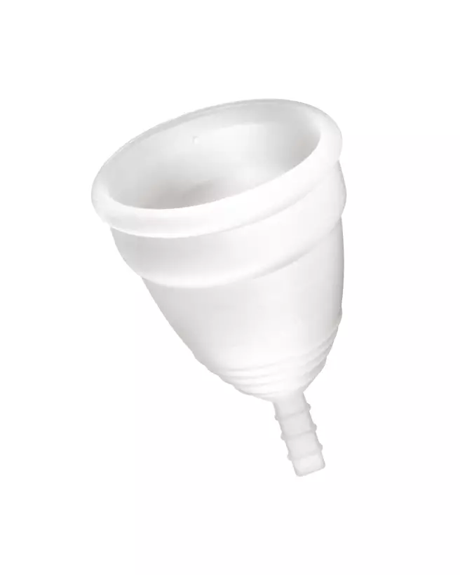 Cup menstruelle blanche YOBA taille S pour hygiène intime durable-1