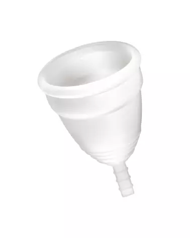 Cup menstruelle blanche YOBA taille S pour hygiène intime durable-1