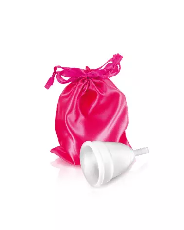 Cup menstruelle blanche YOBA taille S pour hygiène intime durable-3