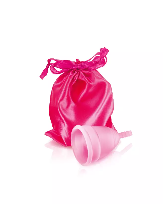 Cup menstruelle rose YOBA taille S pour hygiène intime écologique-3