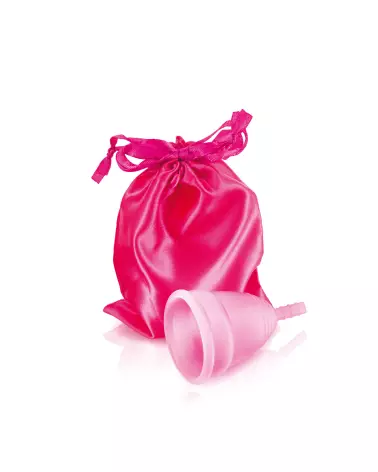 Cup menstruelle rose YOBA taille S pour hygiène intime écologique-3