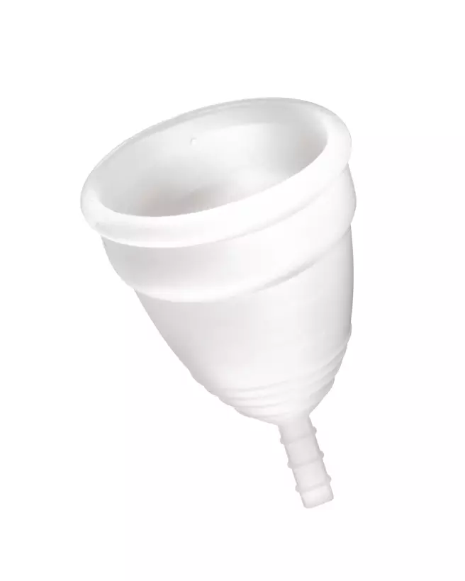 Image de la Cup Menstruelle YOBA Blanche Taille L pour Hygiène Intime-1