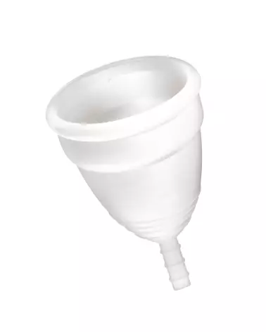 Image de la Cup Menstruelle YOBA Blanche Taille L pour Hygiène Intime-1