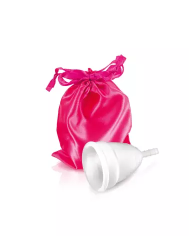 Image de la Cup Menstruelle YOBA Blanche Taille L pour Hygiène Intime-3