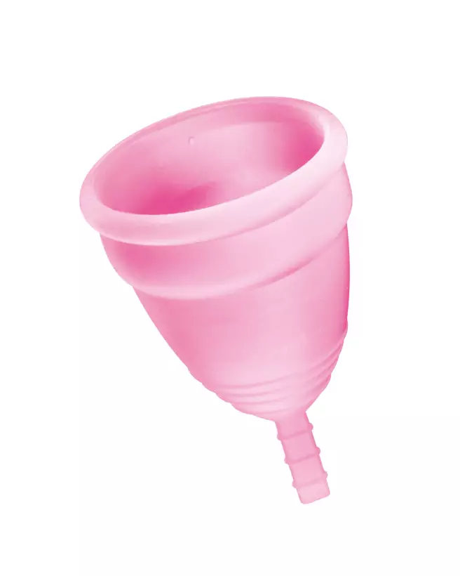 Cup menstruelle rose YOBA taille L pour hygiène intime durable et écologique-1
