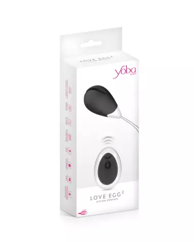 Image de l'œuf vibrant YOBA LOVE EGG 2 noir avec télécommande-2