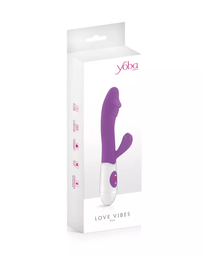 Image du YOBA Rabbit Vibrator Elya Purple, sextoy luxueux et performant-2