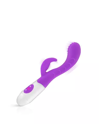 Image du vibromasseur Rabbit YOBA LEOLA en pourpre, design élégant et ergonomique pour plaisir intense-3