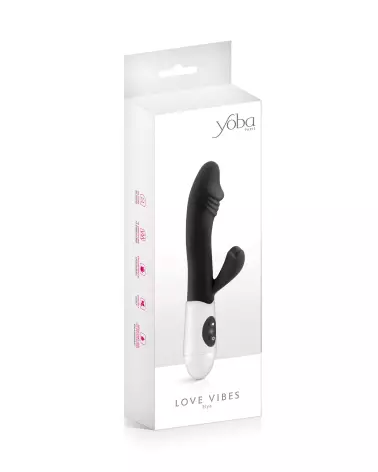 Image du vibromasseur Rabbit YOBA ELYA Black, double stimulation, design ergonomique et silencieux-2