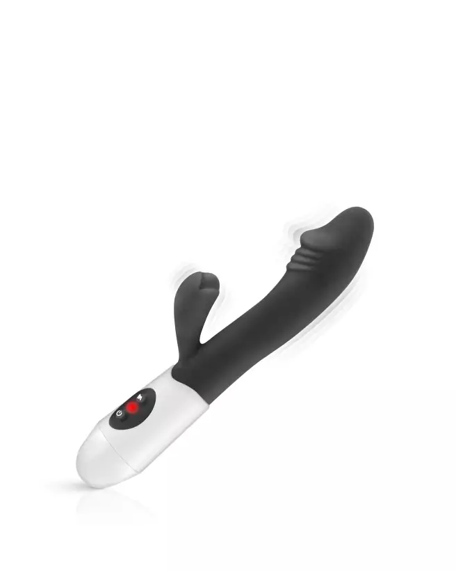 Image du vibromasseur Rabbit YOBA ELYA Black, double stimulation, design ergonomique et silencieux-3