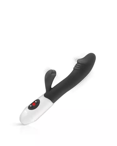 Image du vibromasseur Rabbit YOBA ELYA Black, double stimulation, design ergonomique et silencieux-3