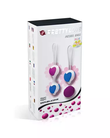 Image des Boules de Geisha Pretty Love Heart Kegel Ball pour renforcement pelvien et plaisir.-2