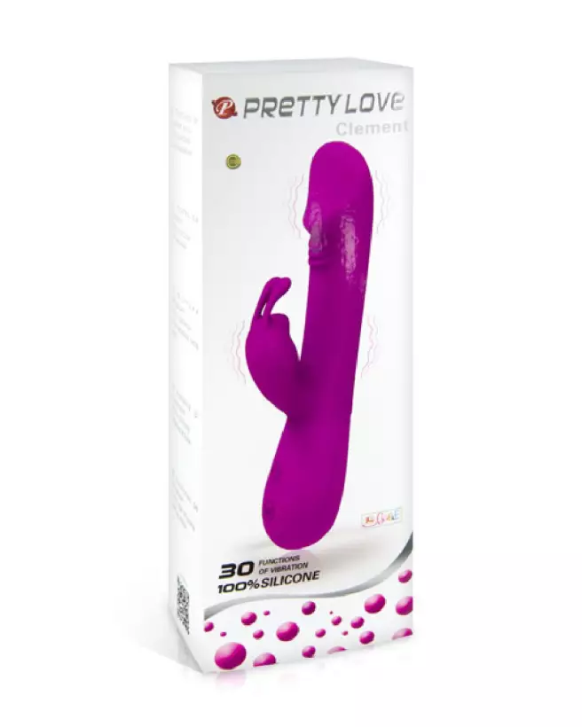 Vibromasseur Rabbit PRETTY LOVE CLEMENT avec stimulation double pour plaisir intense-2