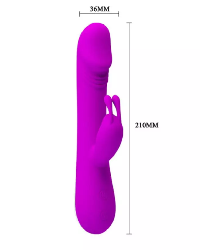 Vibromasseur Rabbit PRETTY LOVE CLEMENT avec stimulation double pour plaisir intense-4