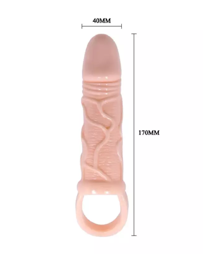 Image de la gaine pénienne vibrante MEN EXTENSION FLESH de BAILE - Amélioration et plaisir-4