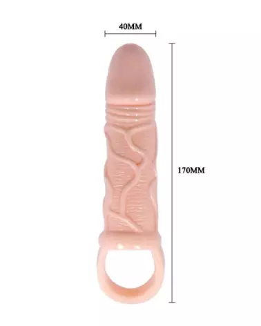 Image de la gaine pénienne vibrante MEN EXTENSION FLESH de BAILE - Amélioration et plaisir-4