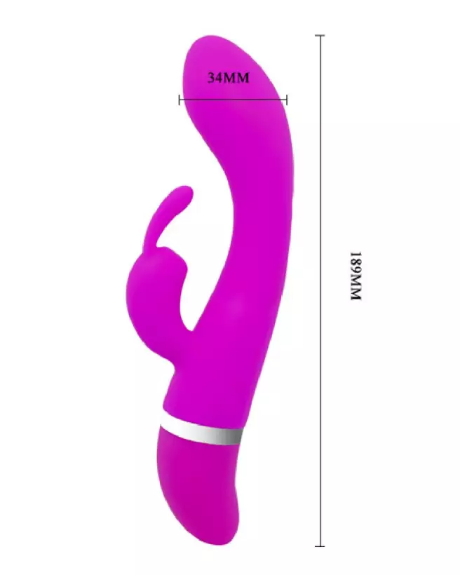 Pretty Love Freda Rabbit Vibrator for dual G-spot and clitoral stimulation-3