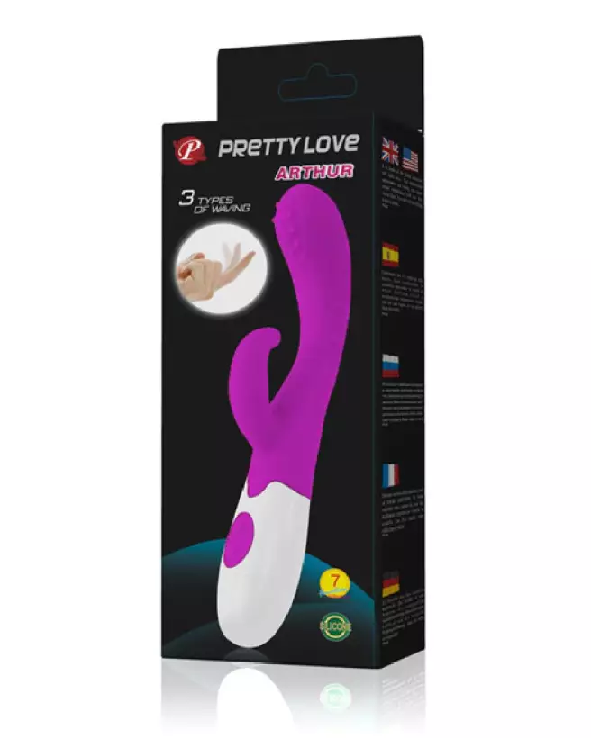 Image du vibromasseur PRETTY LOVE ARTHUR, sextoy Rabbit ergonomique haute performance-2
