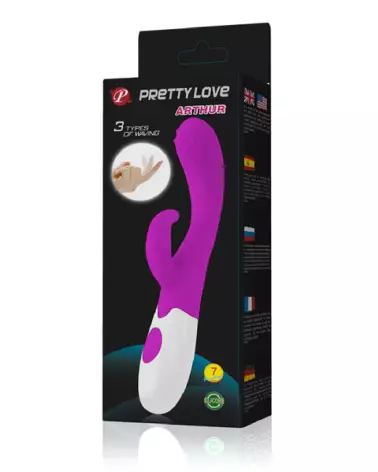 Image du vibromasseur PRETTY LOVE ARTHUR, sextoy Rabbit ergonomique haute performance-2