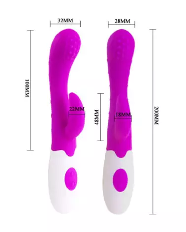 Image du vibromasseur PRETTY LOVE ARTHUR, sextoy Rabbit ergonomique haute performance-3