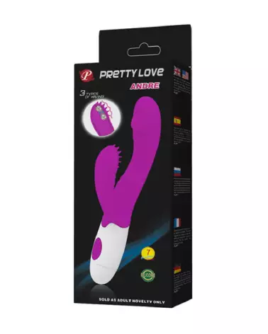 Pretty Love Andre silicone rabbit vibrator for dual clitoral and g-spot stimulation-2