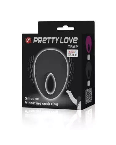 Cockring vibrant Pretty Love Trap Black pour intensifier le plaisir-2
