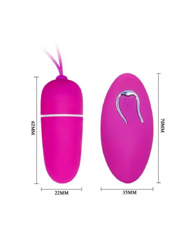 Pretty Love Bradley oeuf vibrant télécommandé fuchsia pour plaisir discret-4