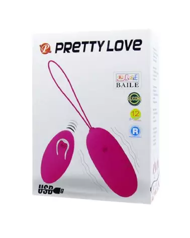 Oeuf vibrant Pretty Love Berger télécommandé pour plaisir discret et contrôle sans fil-2
