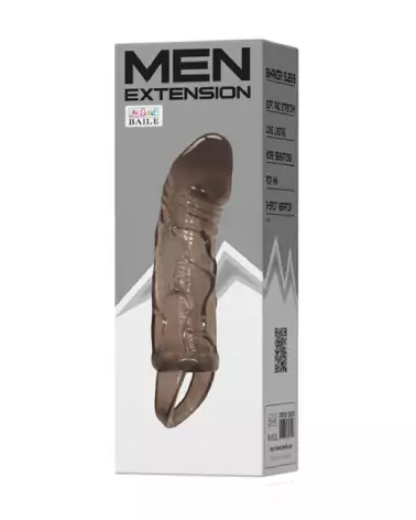 Gaine d'extension pour pénis MEN EXTENSION de BAILE en noir pour agrandissement et performance-2
