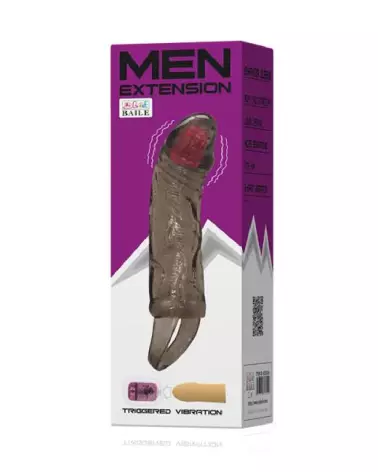 Gaine vibrante MEN EXTENSION BLACK de BAILE pour augmentation de sensation et plaisir partagé-2